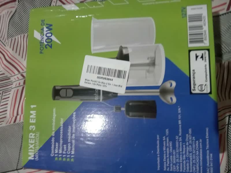 foto de Mixer Portátil De Mão 3 Em 1 Inox Mid Itatiaia 110v Preto