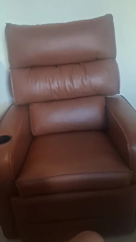 foto de Poltrona Reclinável Graça com Porta-Copos para Sala, Escritório ou Amamentação Caramelo