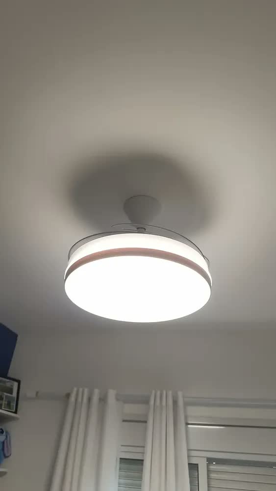 foto de Ventilador de Teto Com Luz LED, Ventilador de Teto Retrátil 42