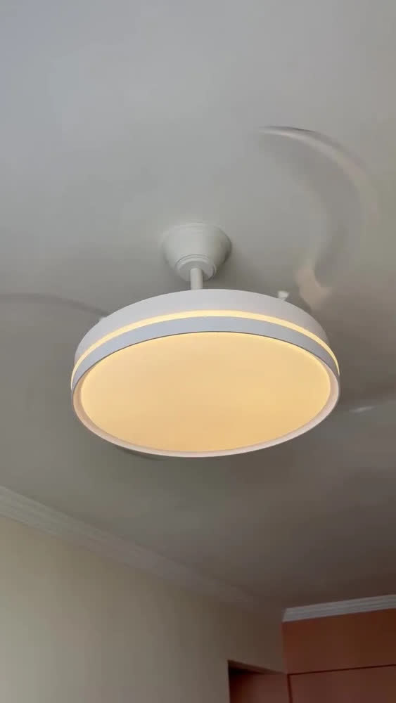foto de Ventilador de Teto Com Luz LED, Ventilador de Teto Retrátil 42