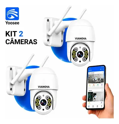 foto de Kit 2 câmeras Ip Yoosee Prova D'água Infravermelho Externa Wifi