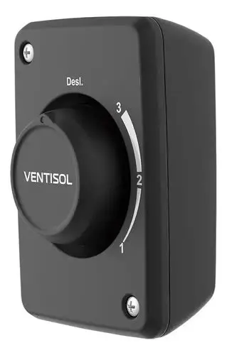 foto de Ventilador De Parede Ventisol New Azul 3 Velocidades Estrutura Preto Diâmetro 50 Cm Material Das Pás Plástico
