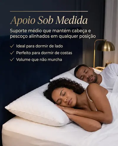 foto de Kit C/2 Travesseiros Luxo Matelado Fibra Antialérgica 50x70
