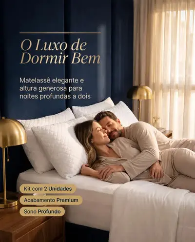 foto de Kit C/2 Travesseiros Luxo Matelado Fibra Antialérgica 50x70