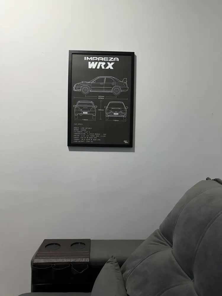 foto de Quadro Grande Moldura A2 60x40 Poster C/vidro Primeira Linha Armação Avelã