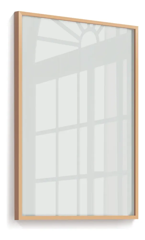 foto de Quadro Grande Moldura A2 60x40 Poster C/vidro Primeira Linha Armação Avelã
