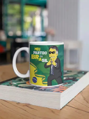 foto de Caneca Personalizada Bolsonaro Presente Xícara Porcelana Cor Verde Bolsonaro 4