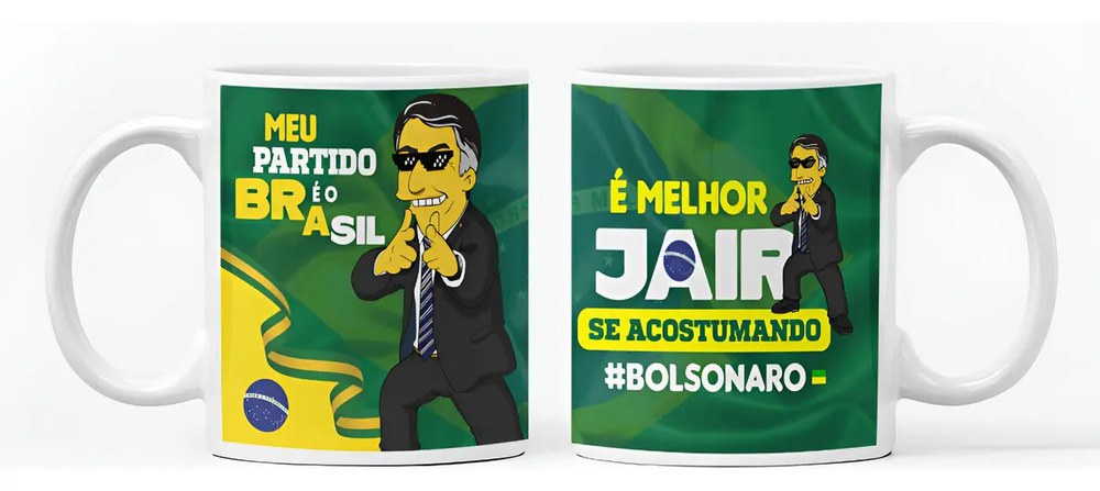 Caneca Personalizada Bolsonaro Presente Xícara Porcelana Cor Verde Bolsonaro 4