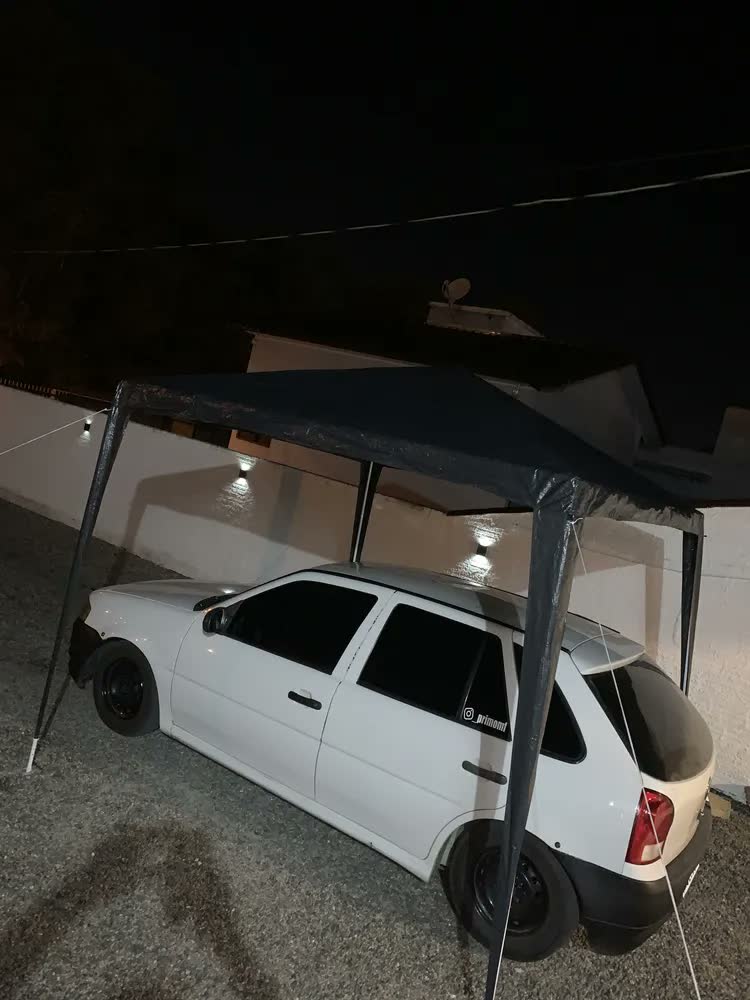 foto de Tenda Gazebo Cinza Polietileno 3x3 Metros Desmontável Camping Praia Pésca Usd
