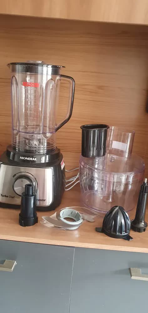 foto de Multiprocessador Turbo Chef 3 em 1 Mondial Preto 1000W MPN-02-BE