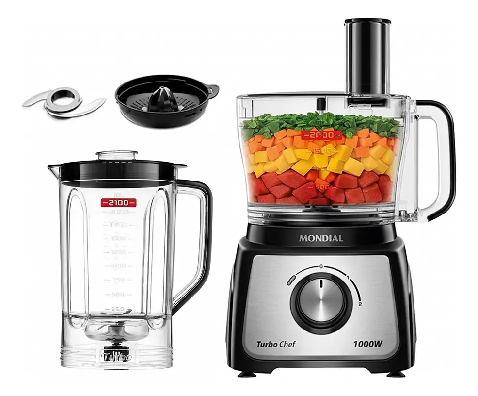 Multiprocessador Turbo Chef 3 em 1 Mondial Preto 1000W MPN-02-BE