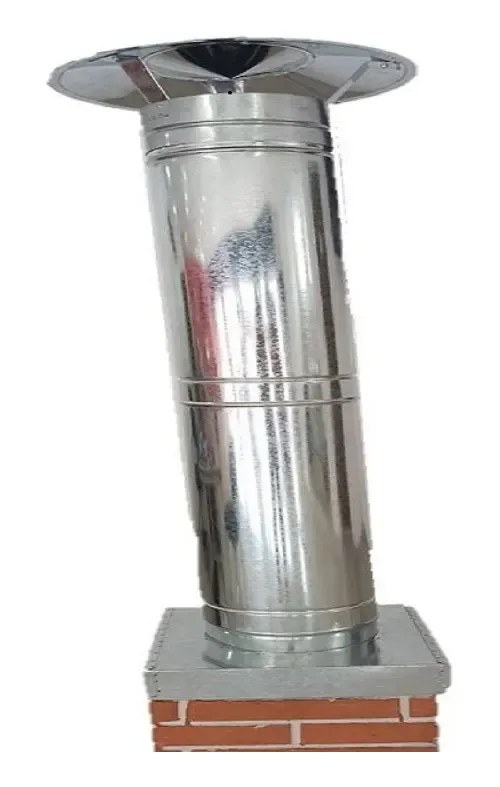 Chaminé Para Churrasqueira Pré Moldada Top Coifas Cor Prateado