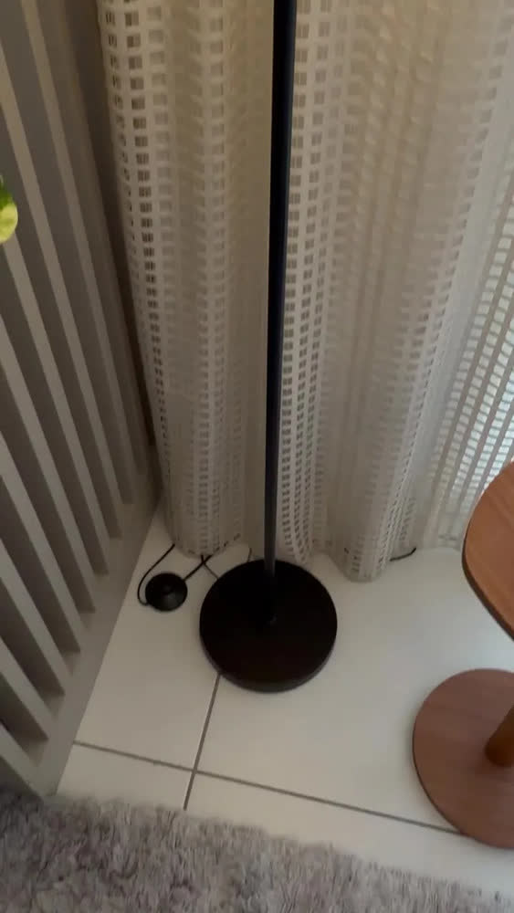 foto de Luminária De Chão, Moderna Com Cúpula De Tecido E27, Abajur De Piso Decorativa Com Luz Suave E Ajuste De Cor, Design Minimalista Para Sala De Estar, Quarto E Escritório, Tieesa Preto