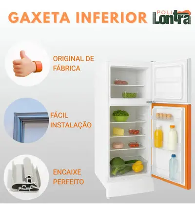 foto de Borracha / Geladeira Consul Crd49, Consul Crd48, Consul Brm50, Consul Crm50 Jogo Cor Cinza