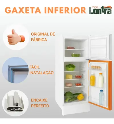foto de Borracha / Geladeira Consul Crd49, Consul Crd48, Consul Brm50, Consul Crm50 Jogo Cor Cinza