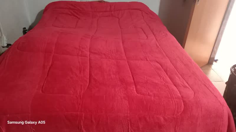 foto de Edredom Com Sherpa Casal Queen Dupla Face Pele Carneiro Super Macio Manta Casal Enxoval Cama De Luxo Cor Vermelho