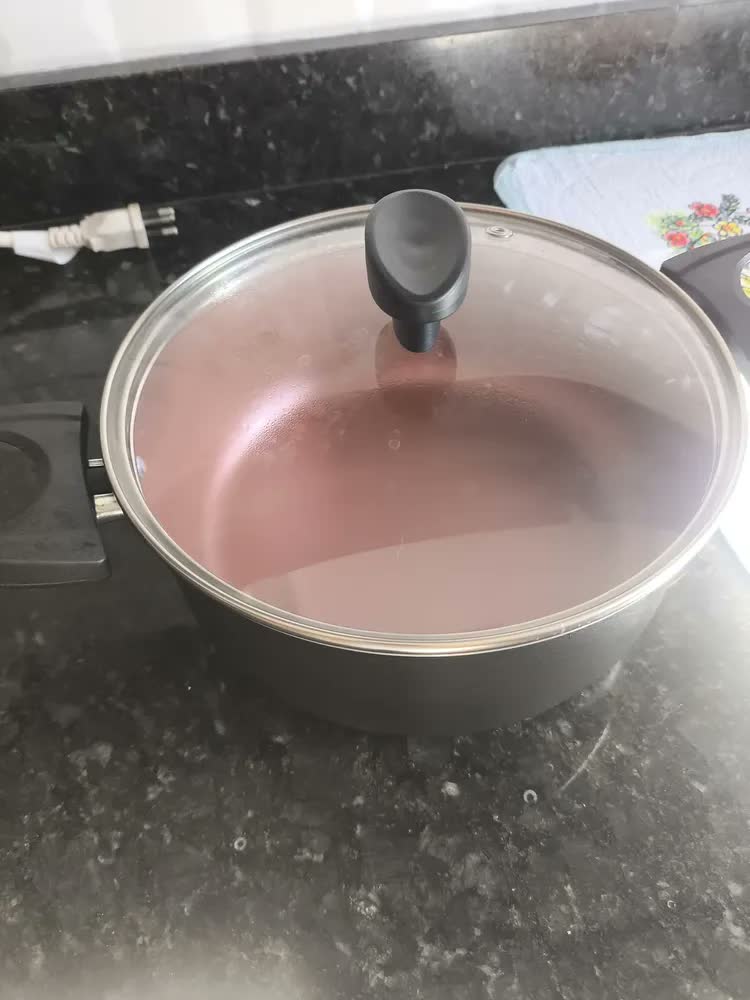foto de Jogo De Panelas Antiaderente 10 Peças Teflon Cores Cor Preto E Rose