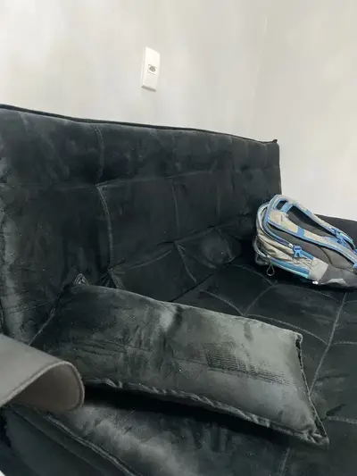 foto de Sofa Cama 1 80 Preto Megmobilia Confort Divino Retrátil Moderno Reclinavel Moderno Confortavel Direto Da Fabrica