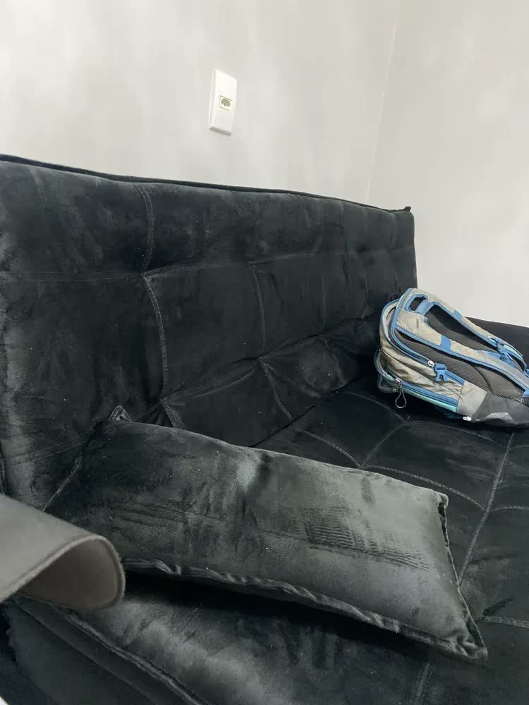 foto de Sofa Cama 1 80 Preto Megmobilia Confort Divino Retrátil Moderno Reclinavel Moderno Confortavel Direto Da Fabrica