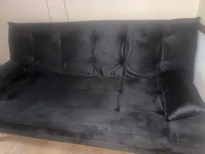 foto de Sofa Cama 1 80 Preto Megmobilia Confort Divino Retrátil Moderno Reclinavel Moderno Confortavel Direto Da Fabrica