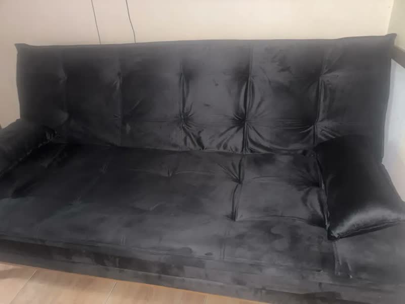 foto de Sofa Cama 1 80 Preto Megmobilia Confort Divino Retrátil Moderno Reclinavel Moderno Confortavel Direto Da Fabrica