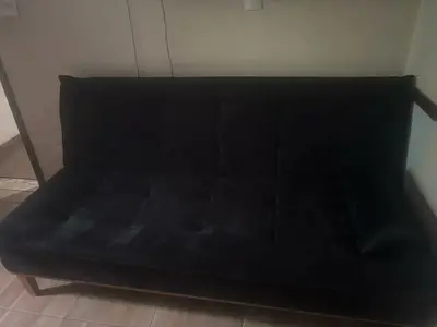 foto de Sofa Cama 1 80 Preto Megmobilia Confort Divino Retrátil Moderno Reclinavel Moderno Confortavel Direto Da Fabrica
