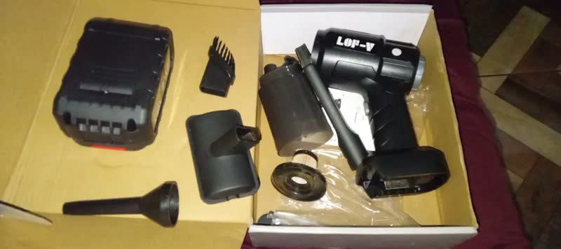 foto de Aspirador De Pó Portatil Recarregável Turbo Com Bateria 48v 3000mah Sem Fio Automotivo Elétrico Soprador Para Casa Carro Escritório Preto 127/220v - Multicontrol
