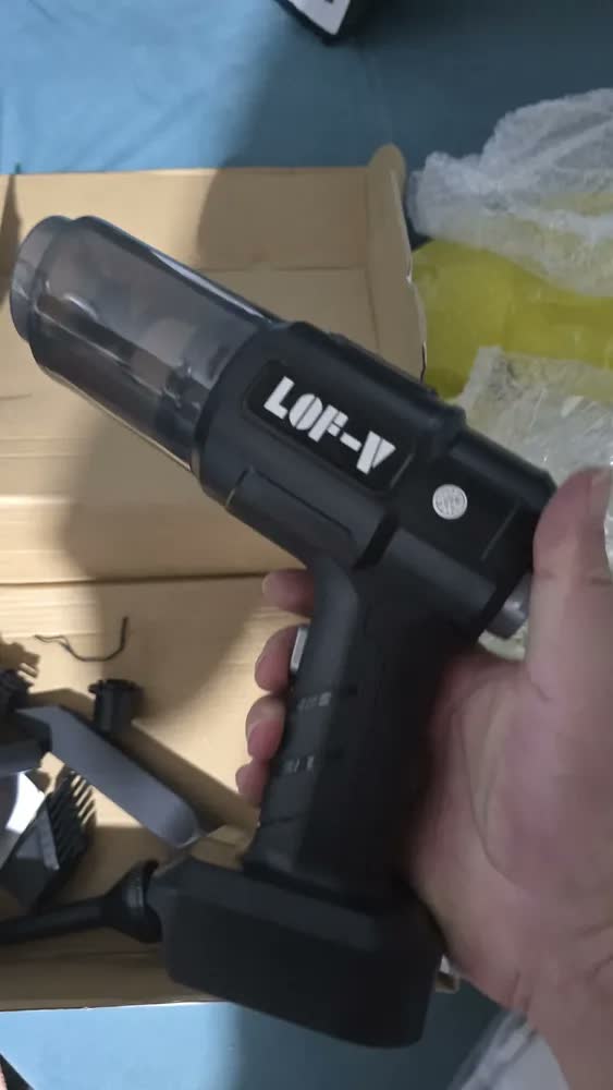 foto de Aspirador De Pó Portatil Recarregável Turbo Com Bateria 48v 3000mah Sem Fio Automotivo Elétrico Soprador Para Casa Carro Escritório Preto 127/220v - Multicontrol
