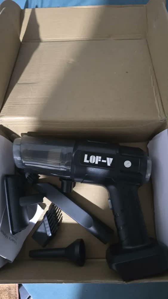 foto de Aspirador De Pó Portatil Recarregável Turbo Com Bateria 48v 3000mah Sem Fio Automotivo Elétrico Soprador Para Casa Carro Escritório Preto 127/220v - Multicontrol