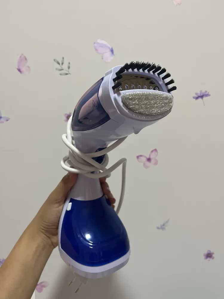 foto de Vaporizador De Roupas Portátil Passadeira A Vapor Vertical Higienizador Limpeza Ferro Passar Tira Pelos Cuphead