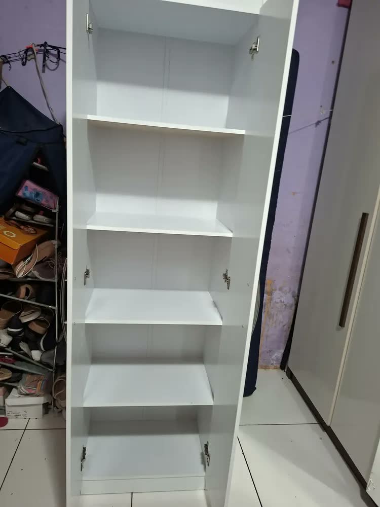 foto de Sapateira Organizador Calcados Objetos 5 Prateleiras Armário Cinza