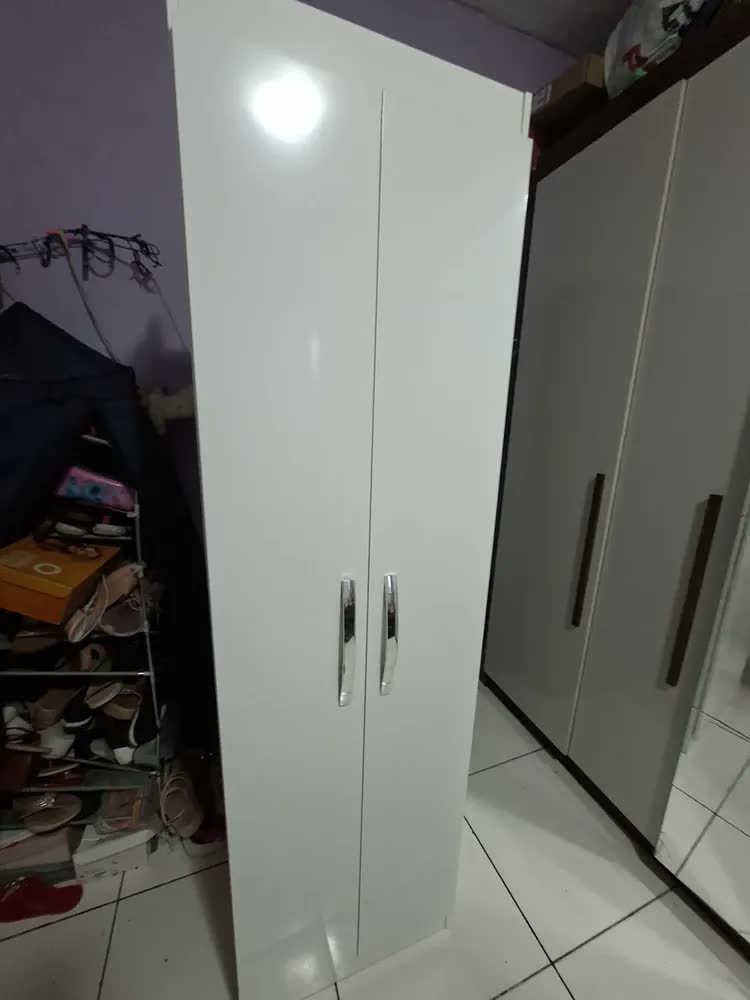 foto de Sapateira Organizador Calcados Objetos 5 Prateleiras Armário Cinza