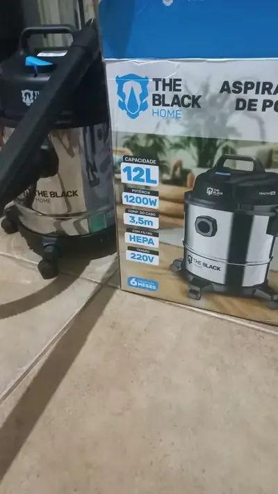 foto de Aspirador De Pó E Água Inox Turbo 12 Litros 1200w Com Soprador E Bico Extratora Multiuso Tbac120 The Black Tools