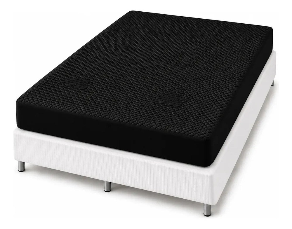 Capa Impermeável Para Colchão Casal, King, Queen Ou Solteiro Preto Matelassê Ultrassônico Acolchoado Impermeável King
