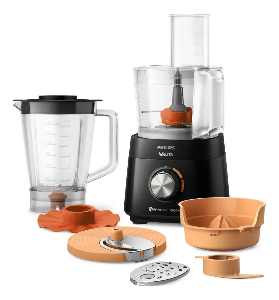 Multiprocessador Walita Preto 1000w - Hr7304/92