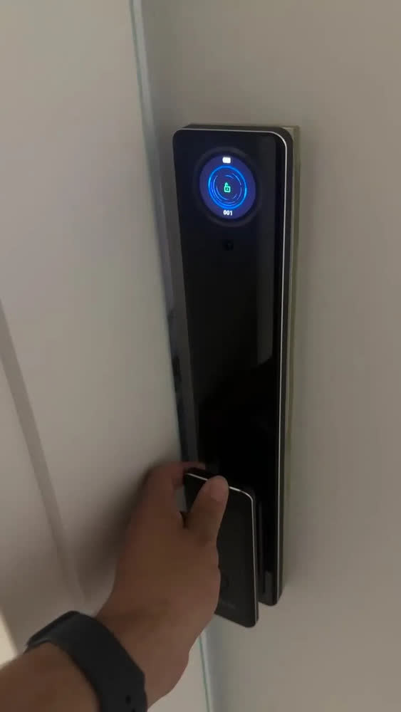foto de Fechadura Digital Inteligente Metálica Wifi Ekaza Vega Com Reconhecimento Facial Senha Cartão App E Chave
