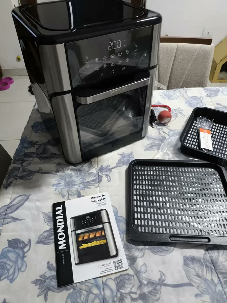 foto de Fritadeira Air Fryer Forno Oven 12l Mondial AFON-12L-BIN