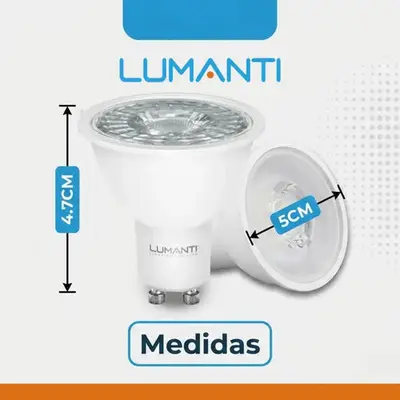 foto de Kit Lâmpada Led Dicroica Spot Arandela Mr16 Gu10 Luminária Branco-quente - 3000k