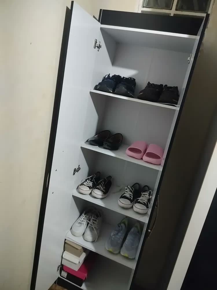 foto de Sapateira Multiuso Organizador Livreiro Pequena 3prateleiras Cor Preto