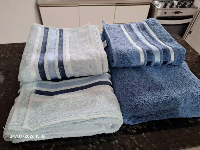 foto de Jogo Toalha Banho Rosto 4pçs Spin Camesa Algodão 500g