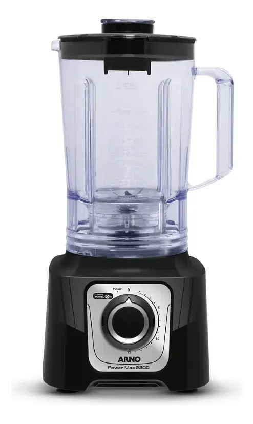 Liquidificador Arno Power Max de 3.1 L e 2200W com 15 Velocidades Preto