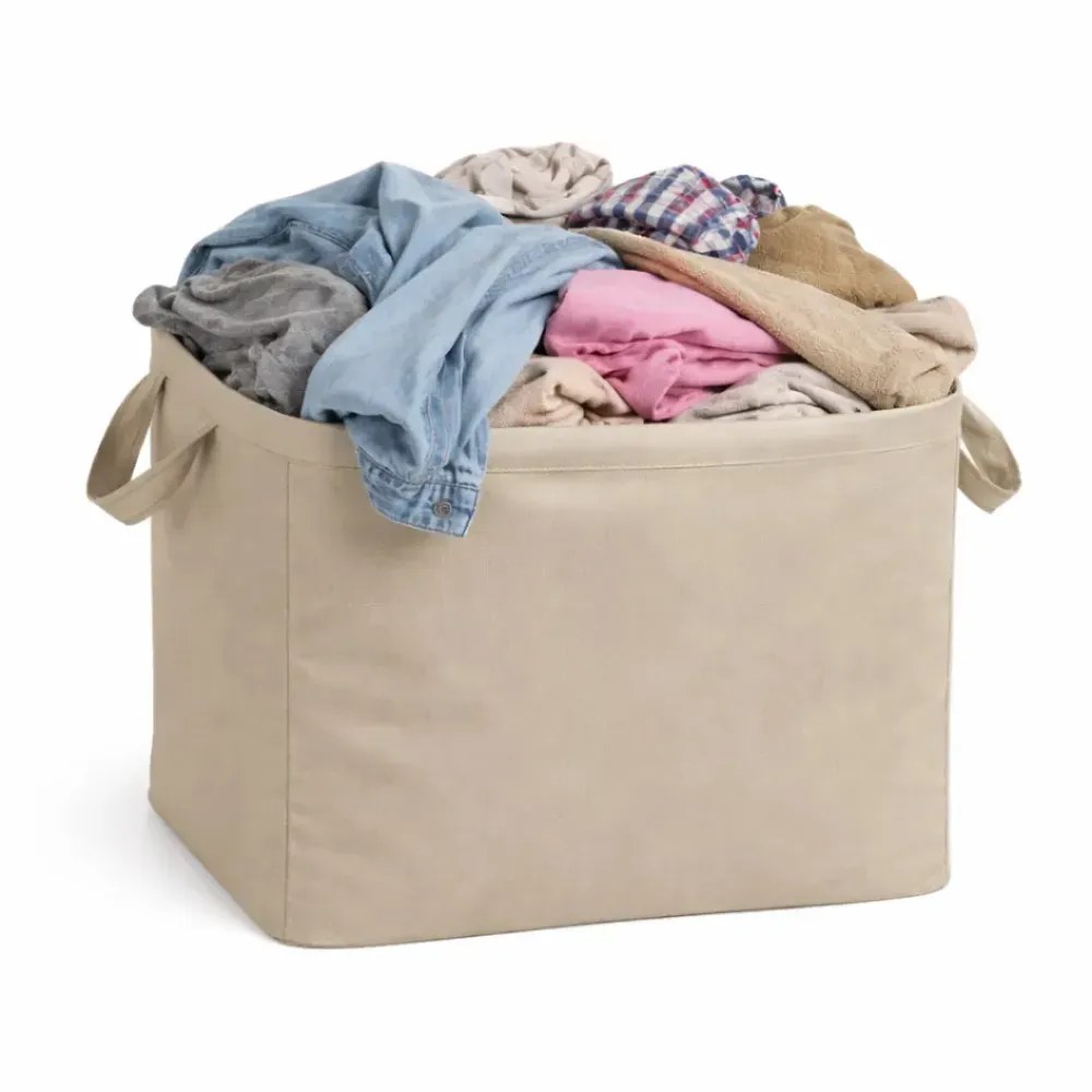 Cesto De Roupa Suja Saco De Brinquedos Caixa Organizador Dobrável Guarde Roupa Guarde Bem Cáqui