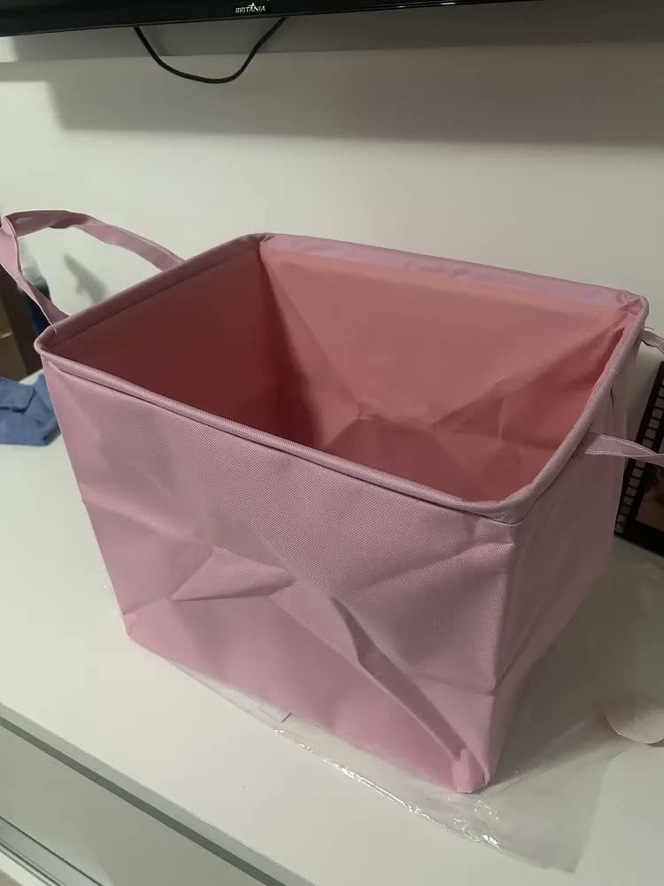 foto de Cesto De Roupa Suja Saco De Brinquedos Caixa Organizador Dobrável Guarde Roupa Guarde Bem Cinza