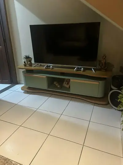 foto de Rack Para Tv De 75 Polegadas Guarapari Naturalle/off White