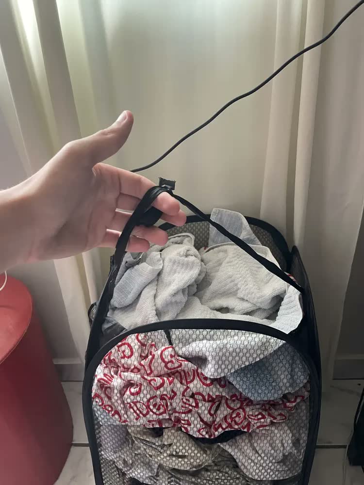 foto de Cesto Organizador Roupas E Brinquedos Rosa Infantil