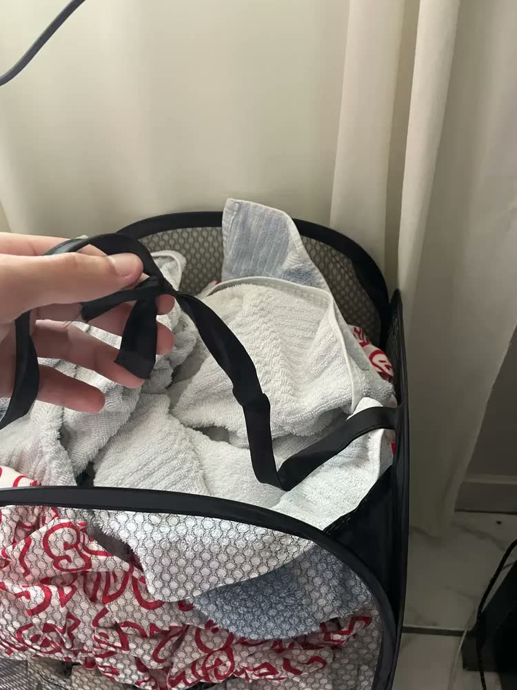 foto de Cesto Organizador Roupas E Brinquedos Rosa Infantil