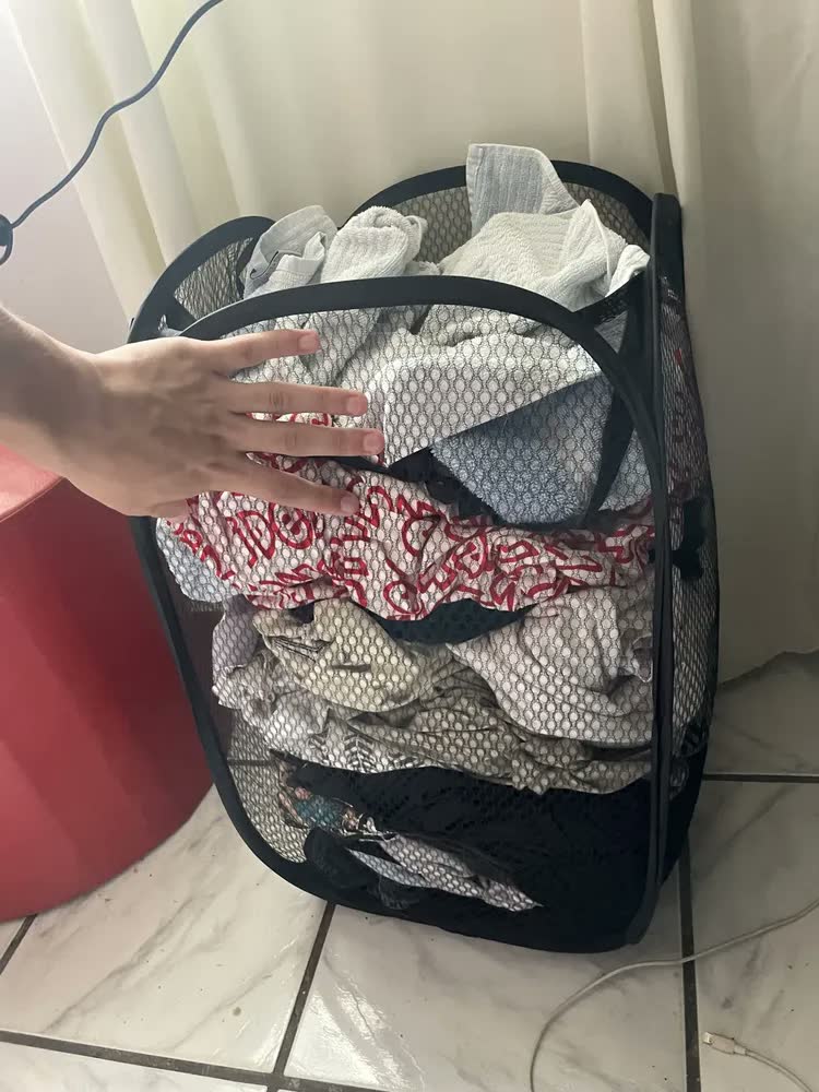 foto de Cesto Organizador Roupas E Brinquedos Rosa Infantil