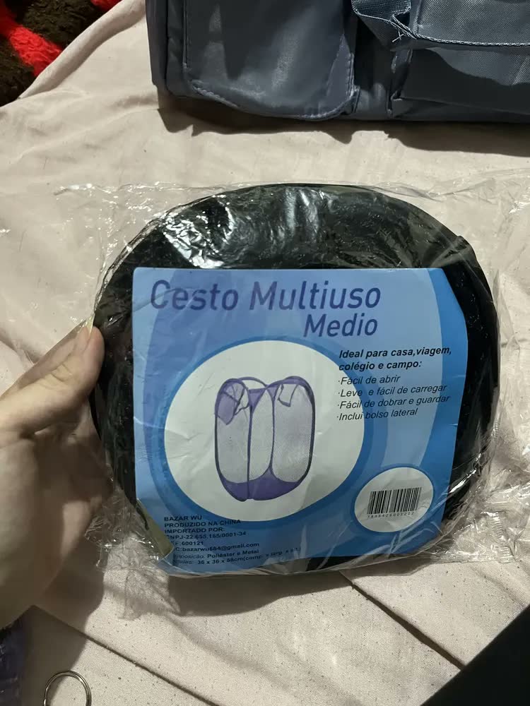 foto de Cesto Organizador Roupas E Brinquedos Rosa Infantil