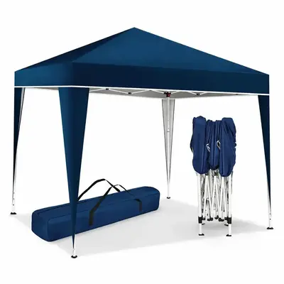 foto de Tenda Gazebo 3x3 Sanfonada Articulada Dobrável Impermeável Reforçada Montagem Rápida Praia Camping Feira Eventos Proteção Sol Chuva Bolsa Transporte