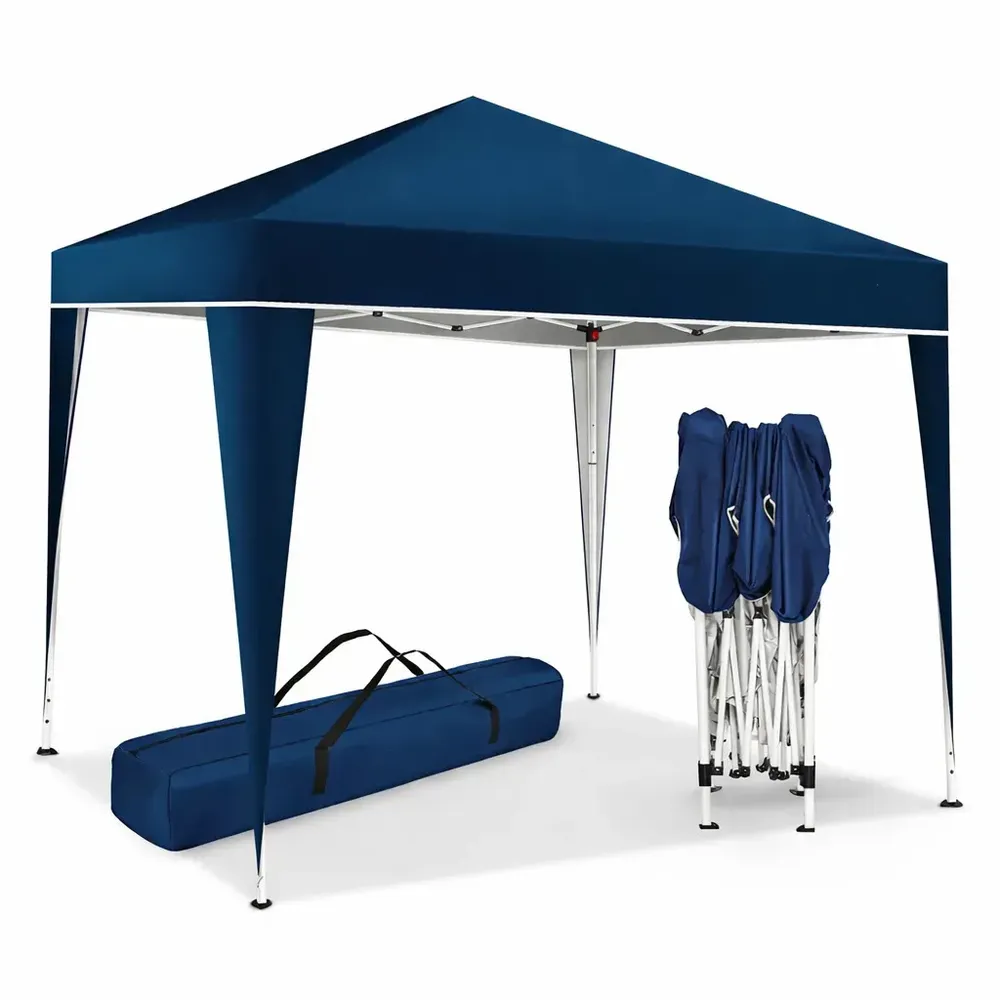foto de Tenda Gazebo 3x3 Sanfonada Articulada Dobrável Impermeável Reforçada Montagem Rápida Praia Camping Feira Eventos Proteção Sol Chuva Bolsa Transporte
